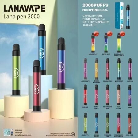 LANA拉娜-一次性/拋棄式電子菸-正品保證-2000口-台灣現貨